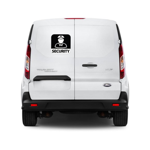 One Generic Security On Duty Car Magnet Sign 9"x9" Guard Patrol Vehicle Signage - Picture 2 of 3